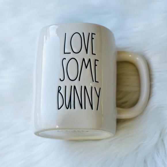 Rae Dunn Easter Powder Blue & White Love Some Bunny Coffee Mug NWT - Picture 4 of 4